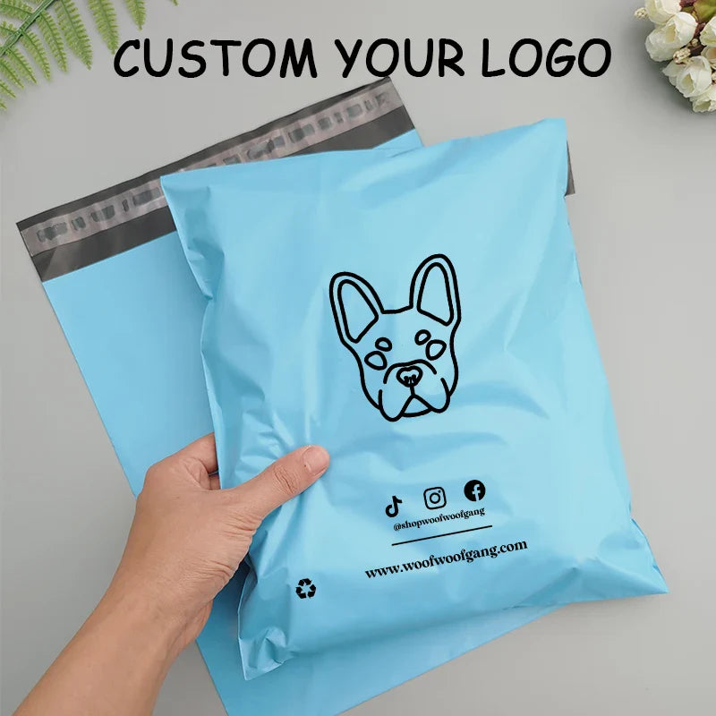 Custom Logo Plastic Mailer Envelope Bags (50pcs/Lot)