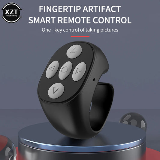 Bluetooth-compatible Fingertip Video Controller Page Flipping Device for Short Video Mobile Phone Remote Control Ring Controller