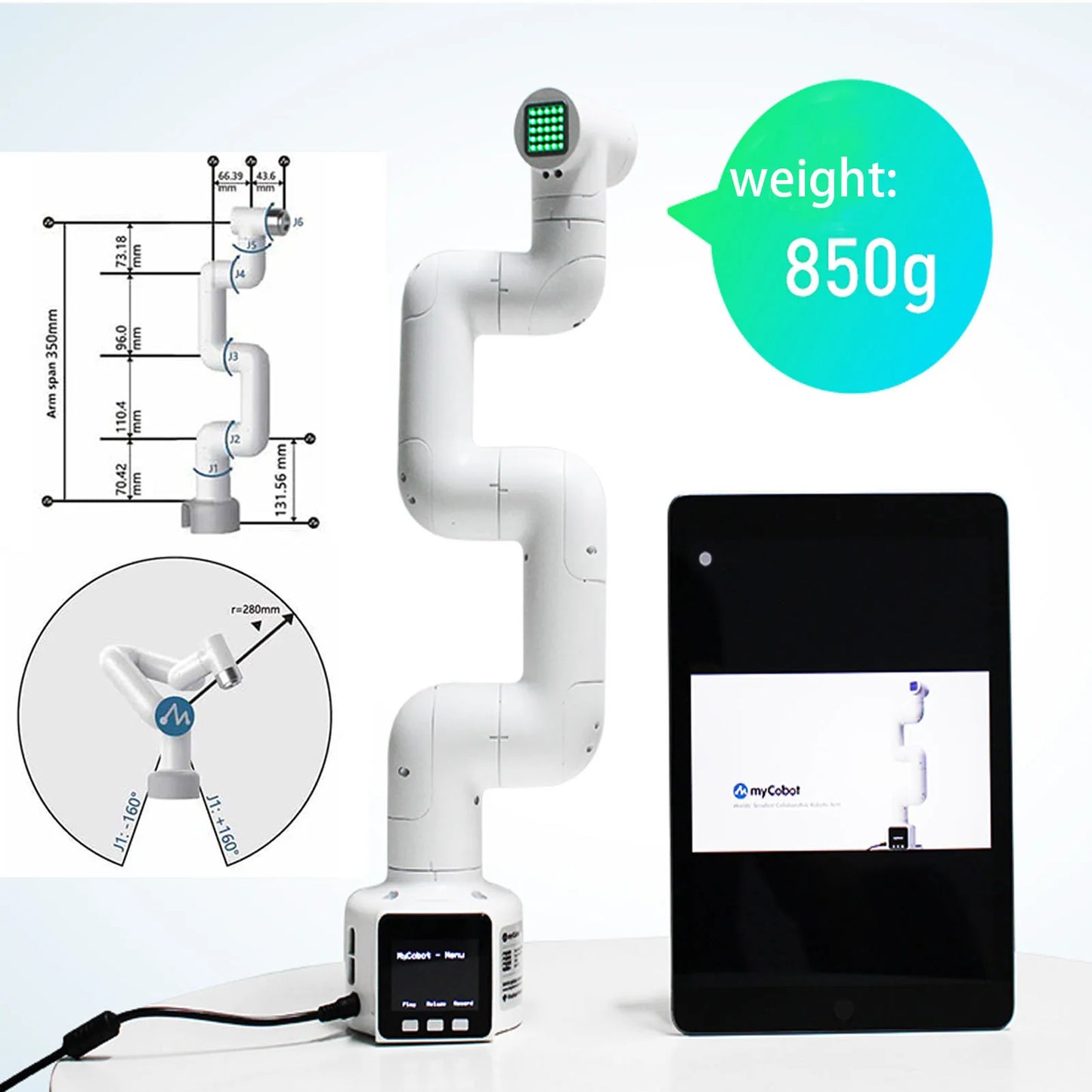 Elephant Robotics MyCobot 280 M5 6-DOF Robotic Arm