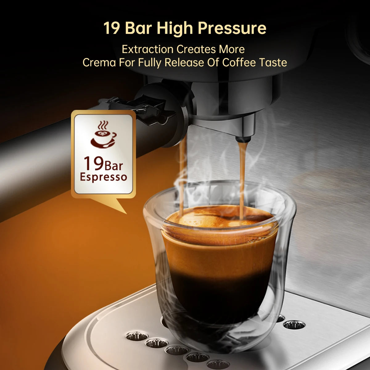 HiBREW 19 Bar Semi-Automatic Coffee Maker