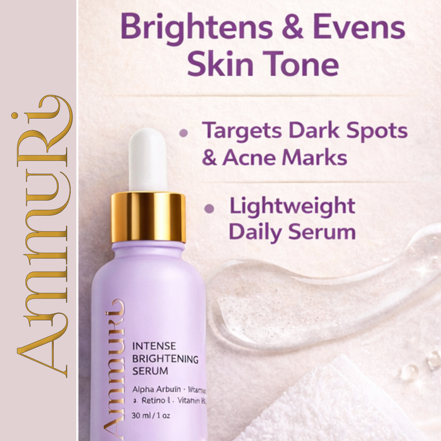 Kojic Acid & Alpha Arbutin Dark Spot Corrector Serum | Fade Hyperpigmentation | Ammuri