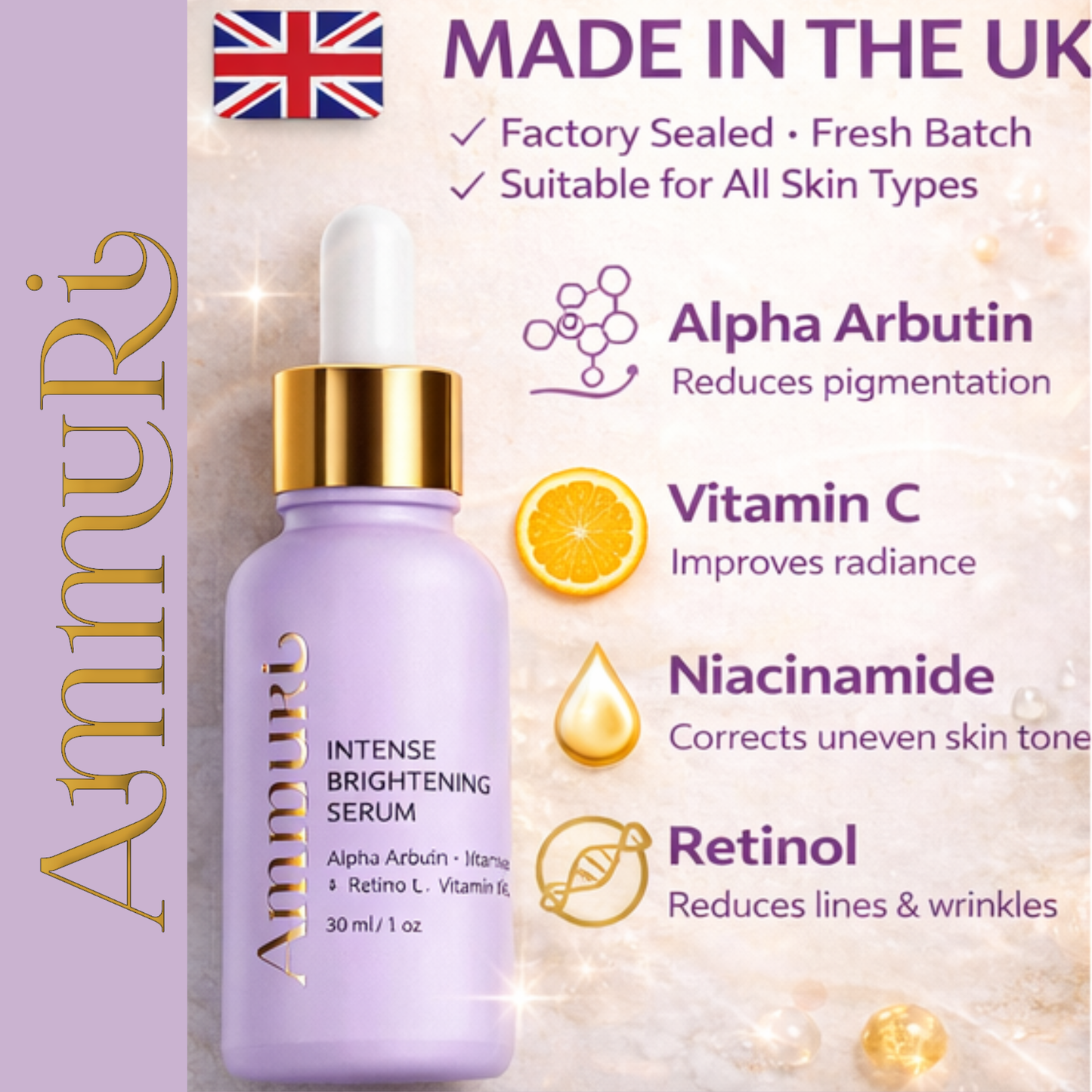 Intense Dark Spot Corrector Serum for Face, Neck & Body (30ml) | Ammuri