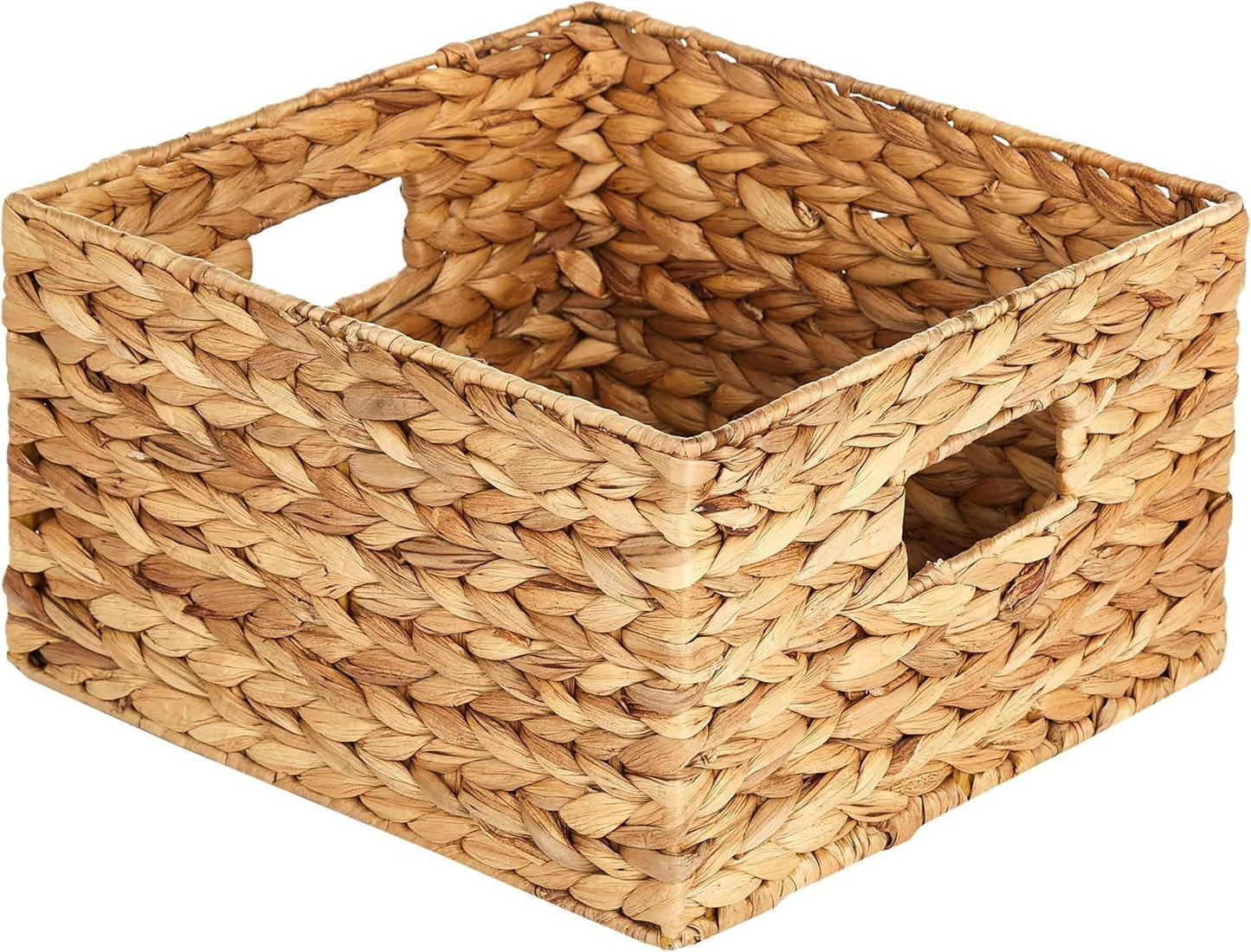 Eco‑Friendly Woven Water Hyacinth Nesting Storage Baskets – Set of 3 | Natural Finish | Multi‑Size | Home & Kitchen Organisation
