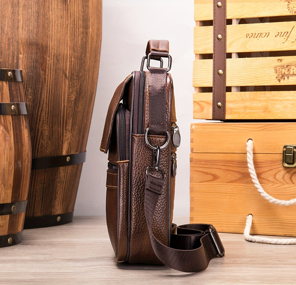 Genuine Leather Messenger Bag For Men