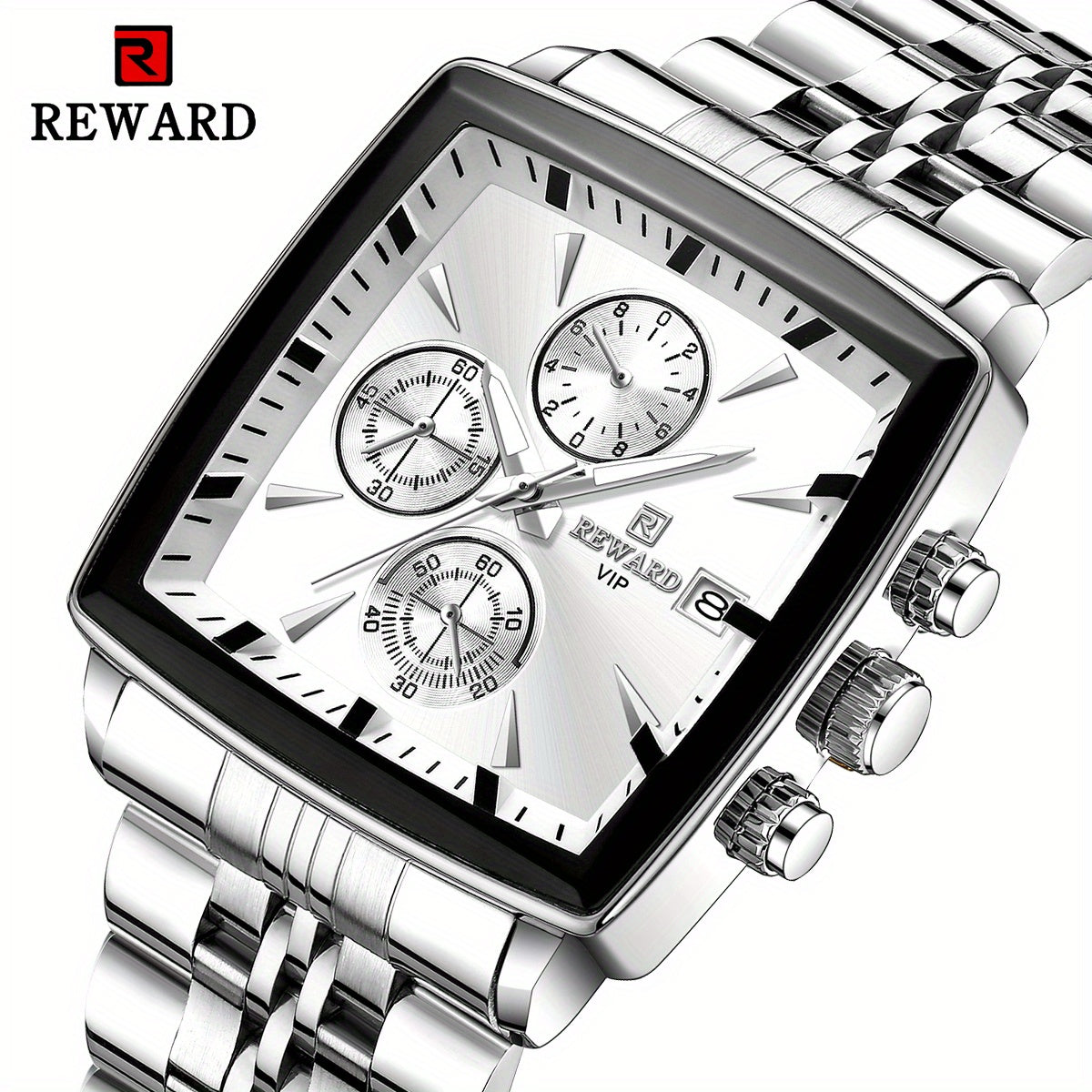 REWARD Men's Watches Blue Rectangle Quartz Wrist watches