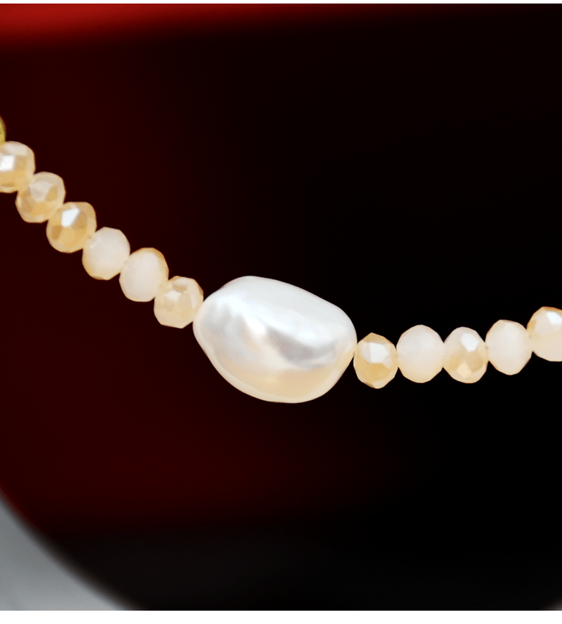 Natural Freshwater Pearl Beaded Necklace