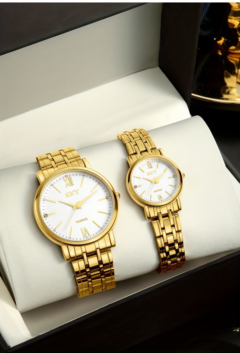 KKY Elegant Golden-Tone Quartz Watch for  Women