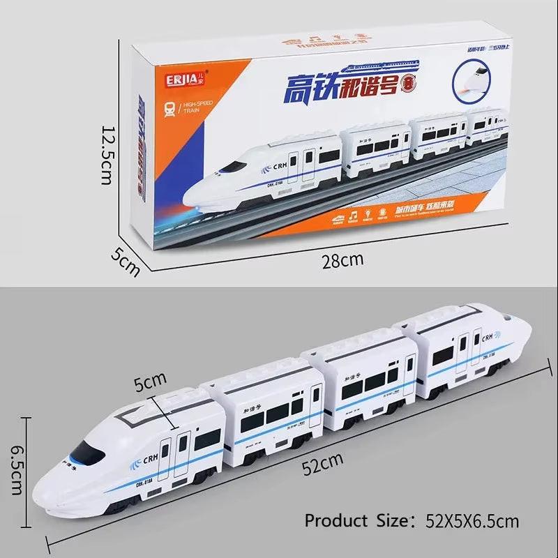 Nonstop Railway Fun – Kids Electric High‑Speed Train Toy with Lights, Sounds & 360° Bump‑and‑Go Action