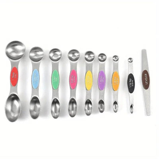 Innovative Stainless Steel Magnetic Measuring Spoons Set – Precision for Every Recipe