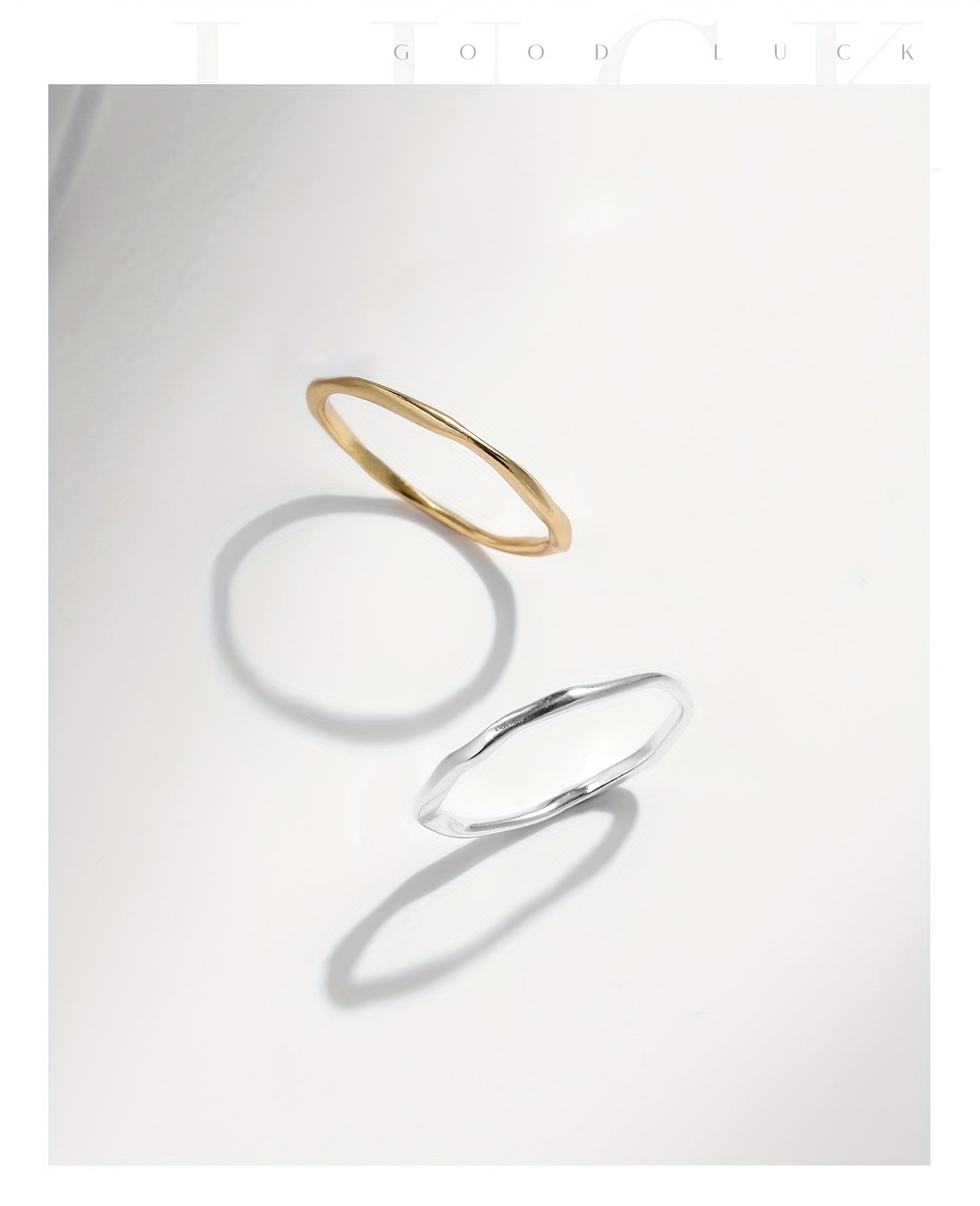 Sterling gold Simple Geometric Line Twisted Ring