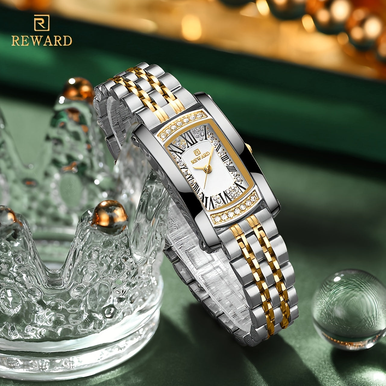 Retro Rectangle Golden Women Watches
