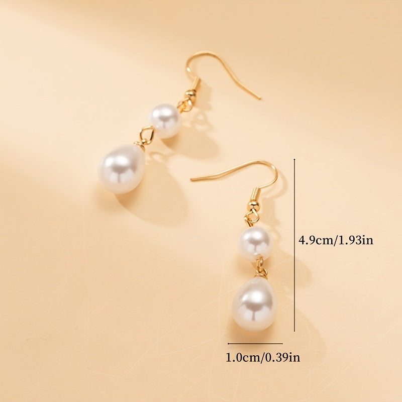 Elegant Faux Pearl Drop Earrings