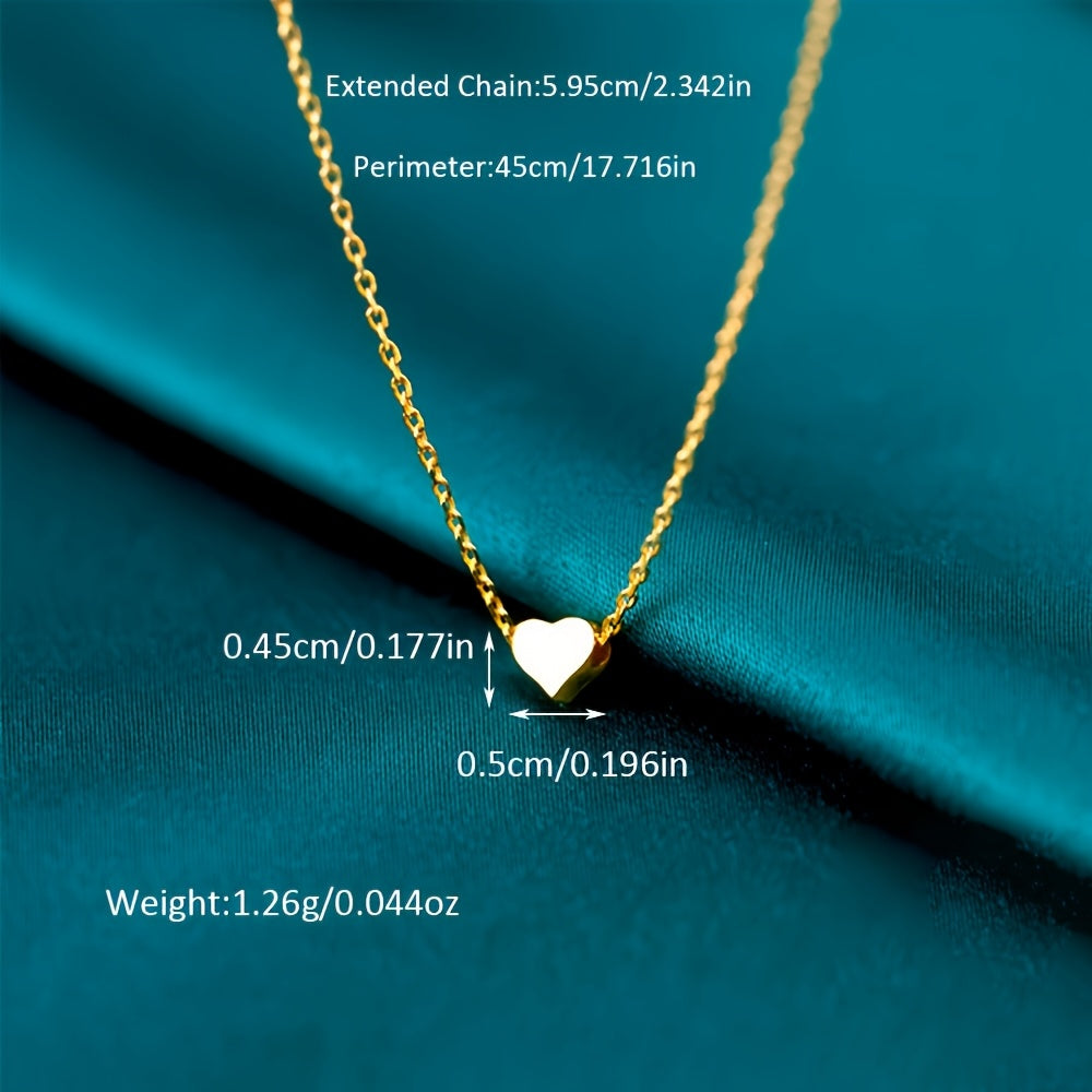 Delicate And Stylish gold Heart-shaped Necklace