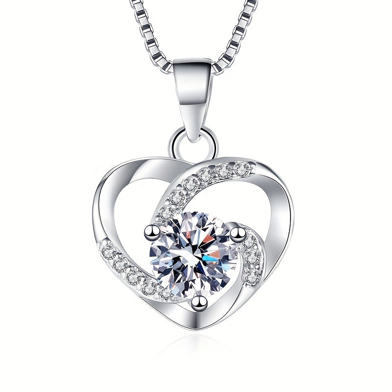 Heart-Shaped Fashion Silvery Love Necklace