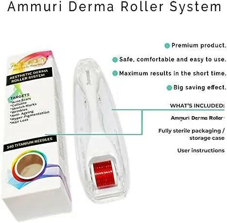 Ammuri Derma Roller Titanium Skin Rejuvenation System