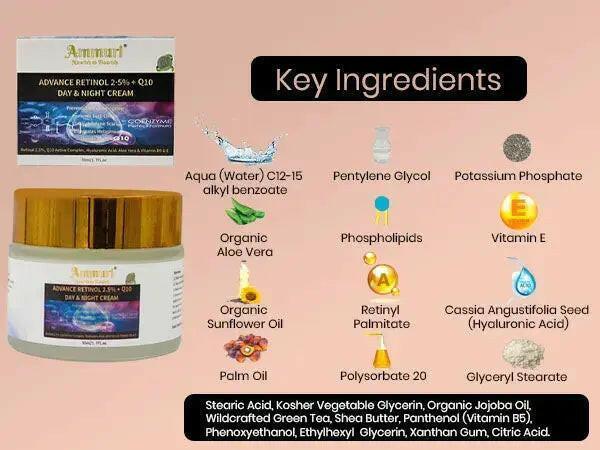 Ammuri Beauty Q10 Face Cream & Advance Retinol 2.5% Cream