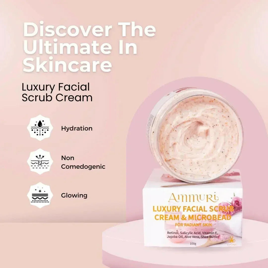 Ammuri Skincare Retinol Facial Scrub - Exfoliating Cream