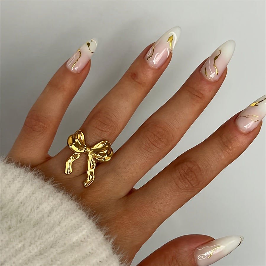 Simply Style Golden Bowknot Ring