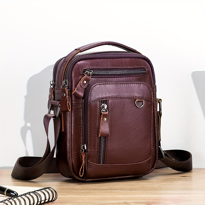 Men's Genuine Leather Crossbody Bag