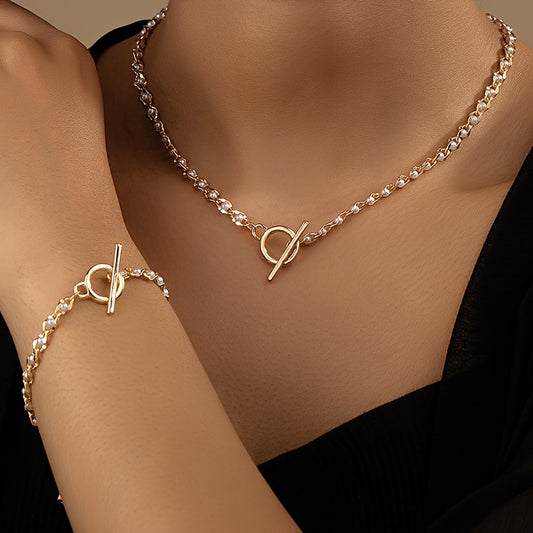 Trendy OT Buckle Bracelet Chic Jewelry Set