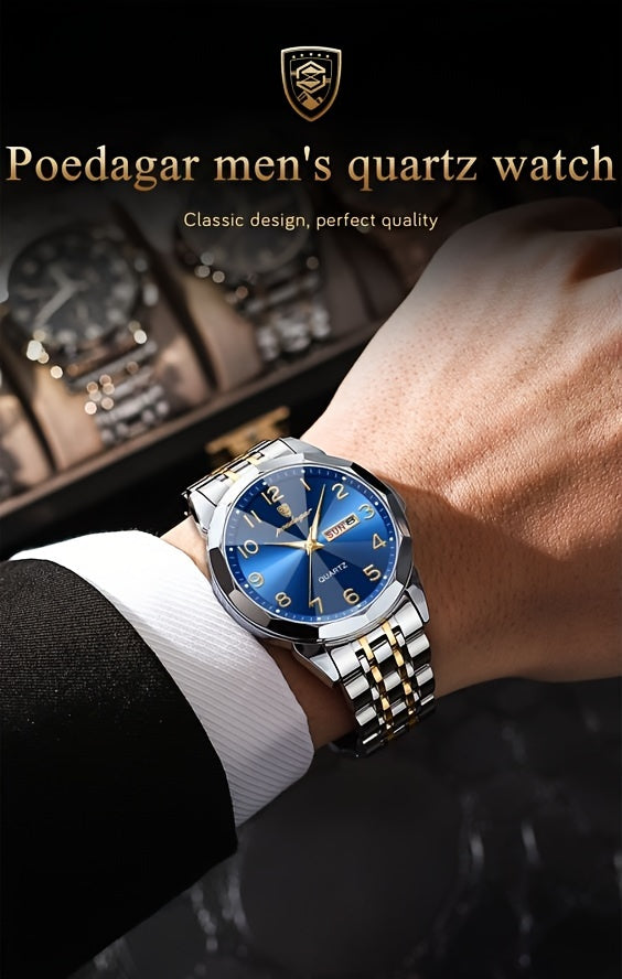 Luxury Dual Calendar Quartz Men's Fashion Watch