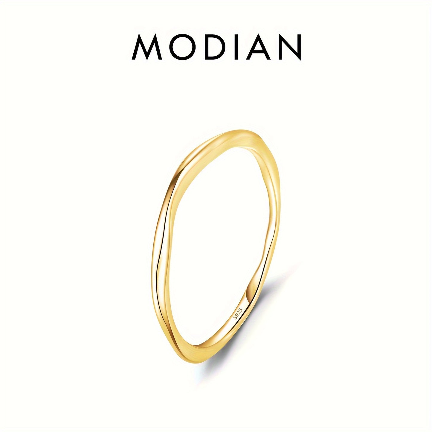 Sterling gold Simple Geometric Line Twisted Ring