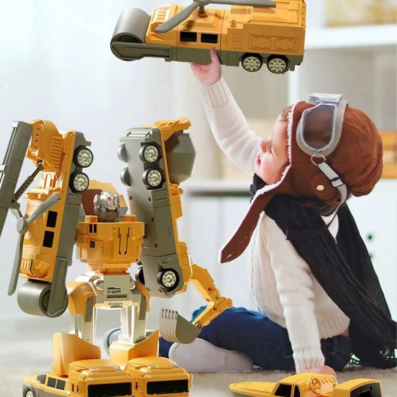 Magnetic Transforming Engineer Car Set – STEM Building Toy for Kids