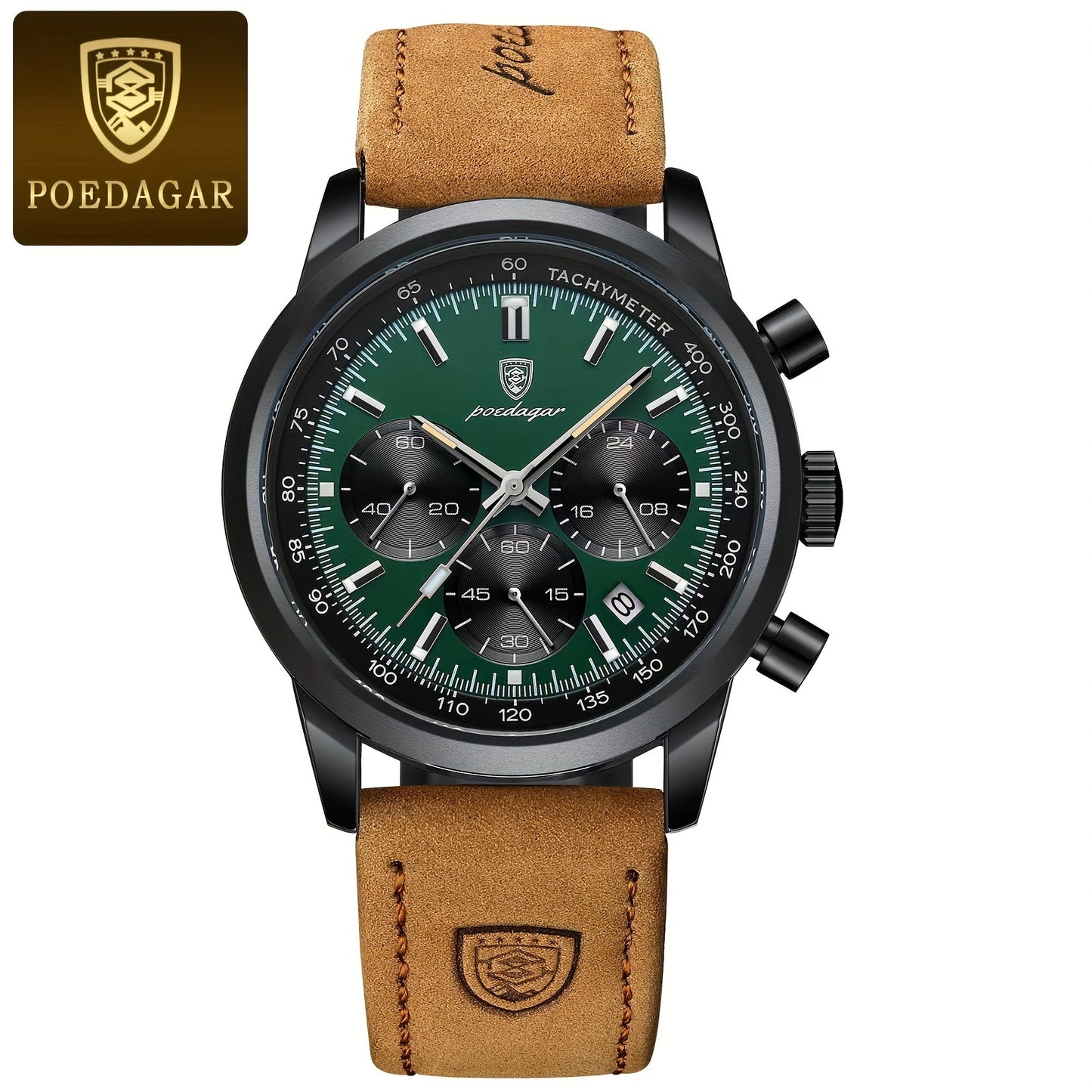 POEDAGAR Luxury Man Leather Watch