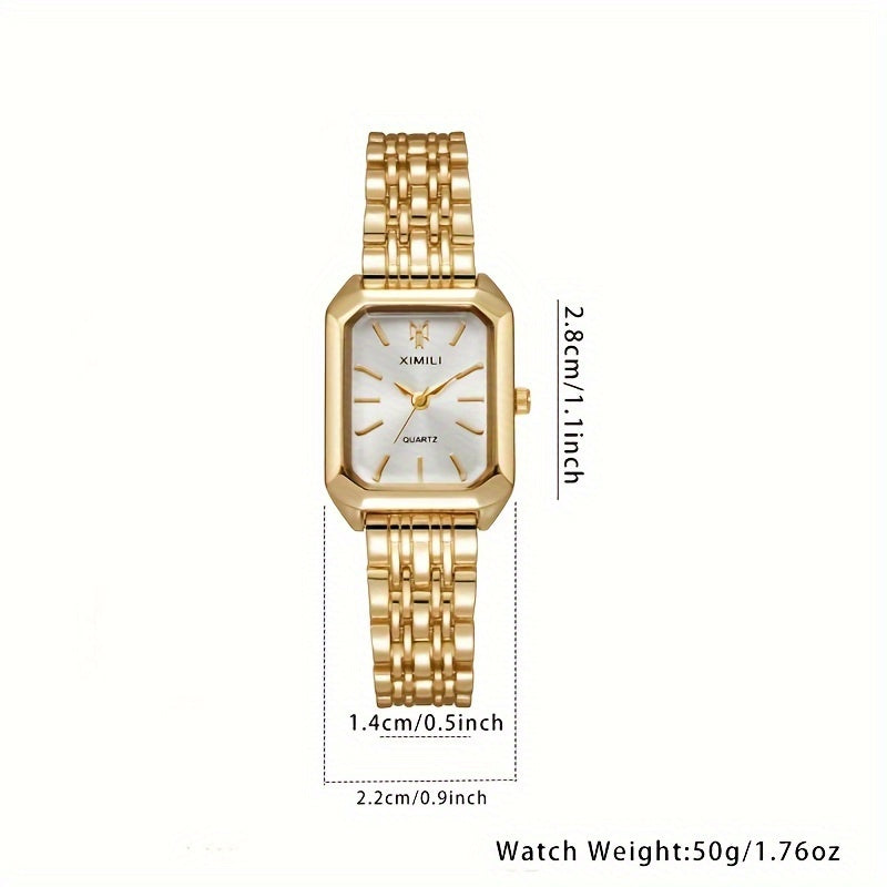 4pcs Watch Combination Fashion Classic Five-Bezel Bracelet Watch