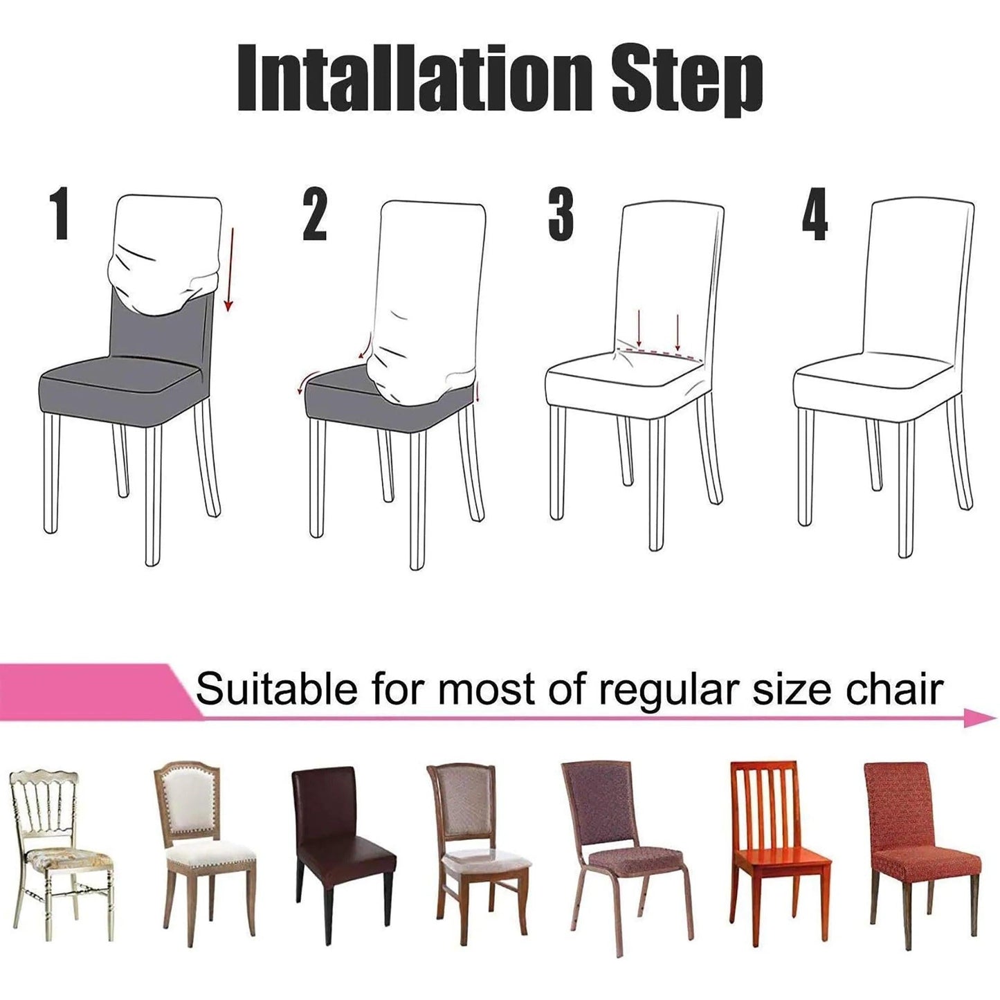 6‑Pack Stretch Christmas Chair Covers – Festive Dining Room Slipcovers