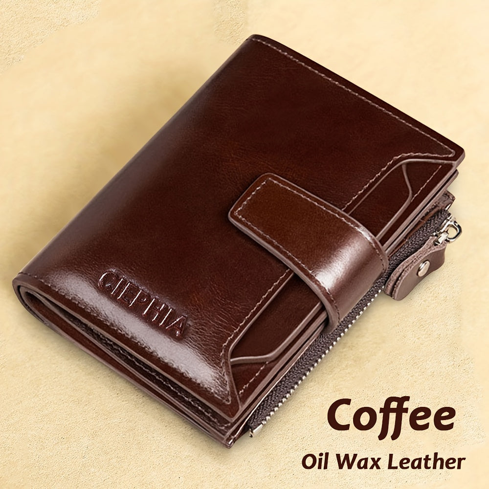 Men's Vintage Short Multi Function Genuine Leather Walle