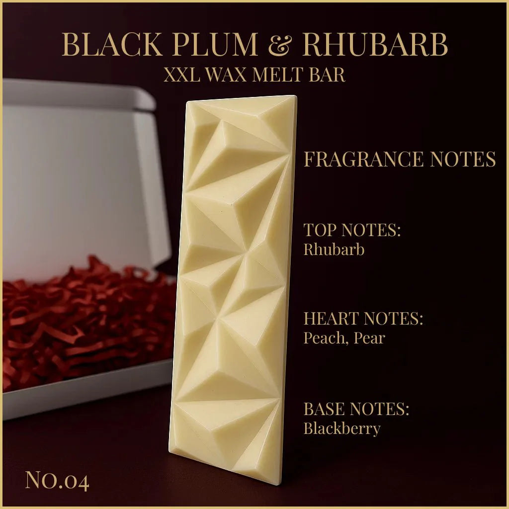 Black Plum & Rhubarb - XXL Wax Melt Bar 100g