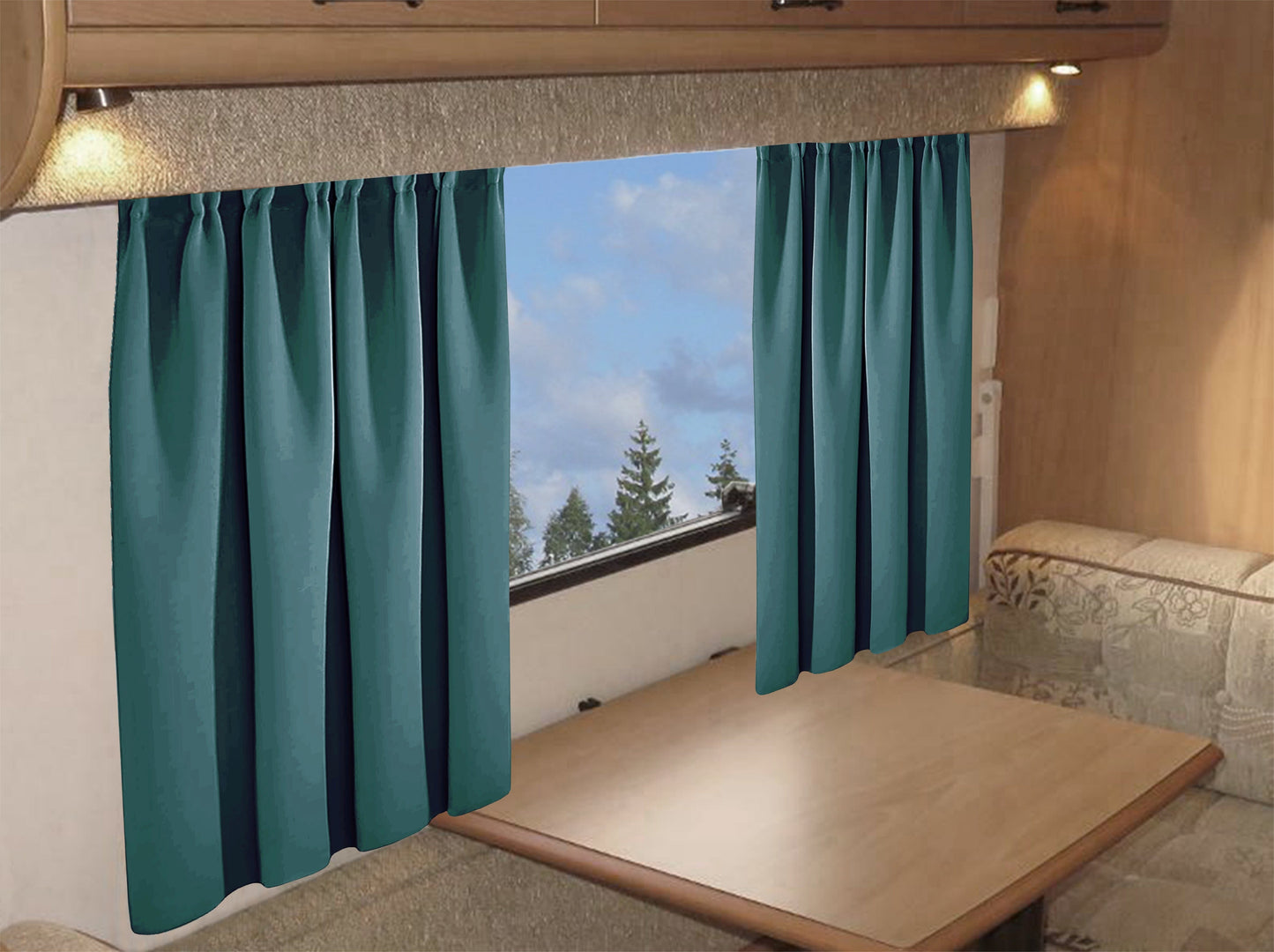Blackout Thermal Curtains for Caravans and Campervans 100% Light Blocking 11 Colour Options Energy Efficient Pencil Pleat Panels by OLIVIA ROCCO