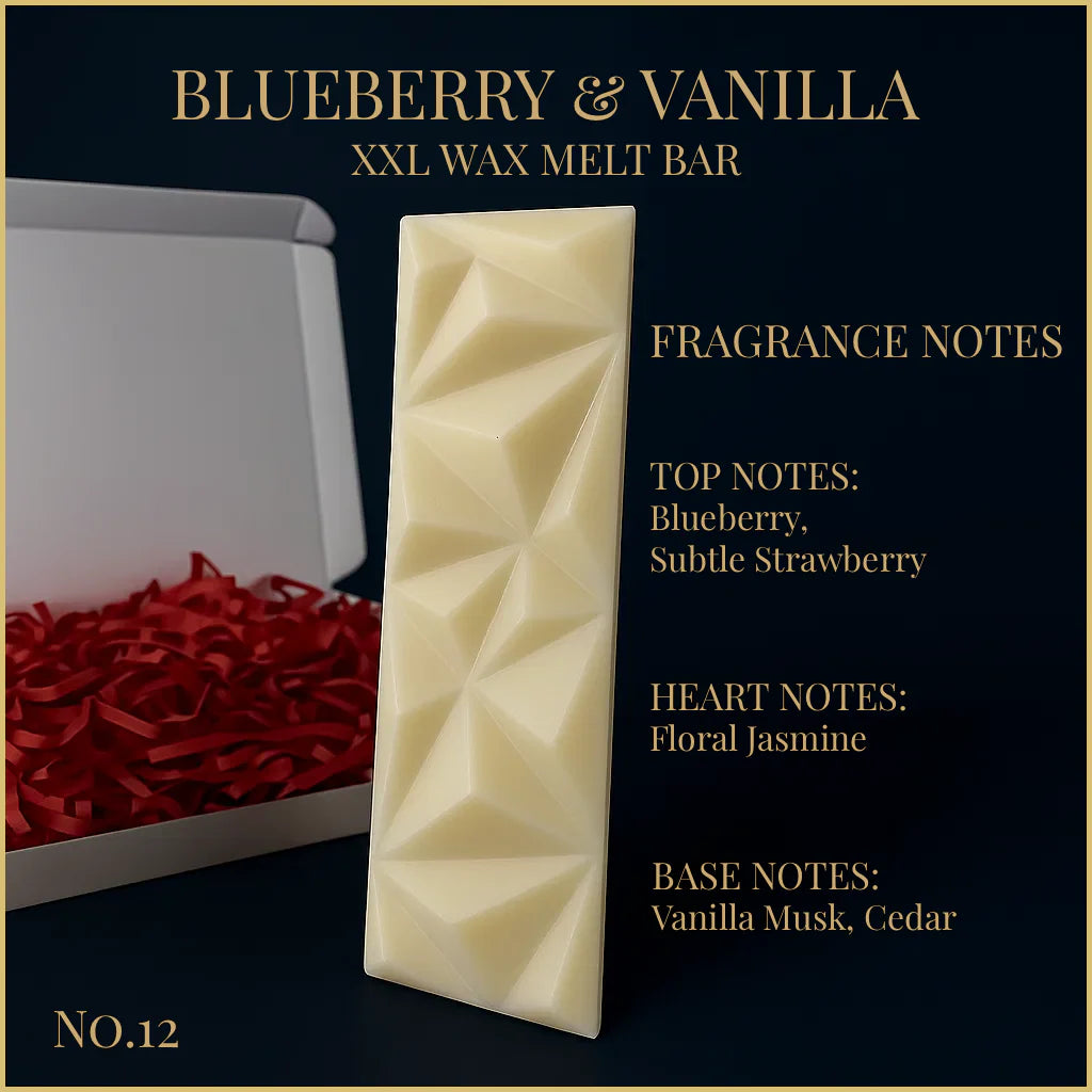 Blueberry & Vanilla - XXL Wax Melt Bar 100g
