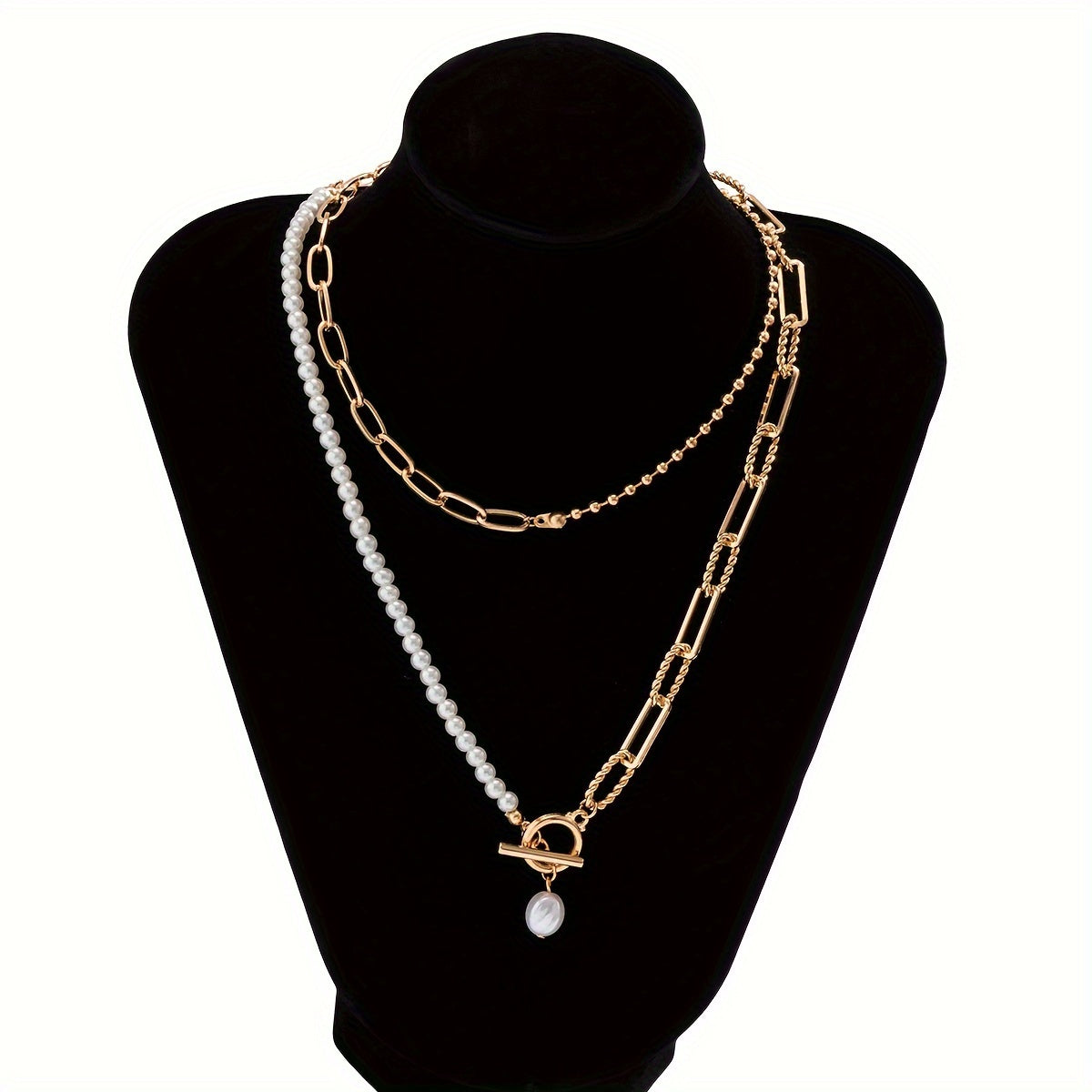 Long Round Bead Chain Stacking Necklace