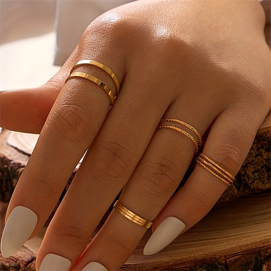 10pcs Set Fashion Stackable Rings