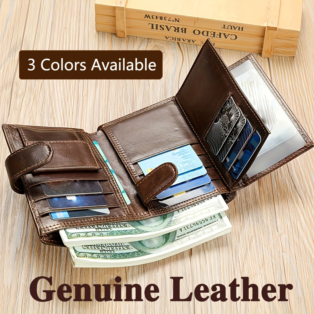 NIUCUNZH Men's Genuine Leather Wallet