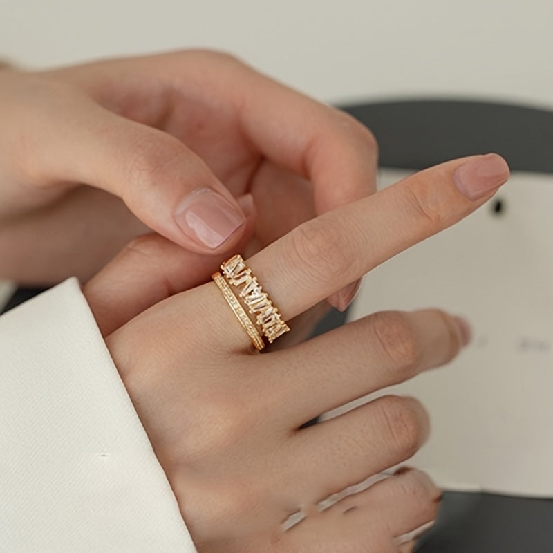 Elegant And Luxurious Double-layer Ring