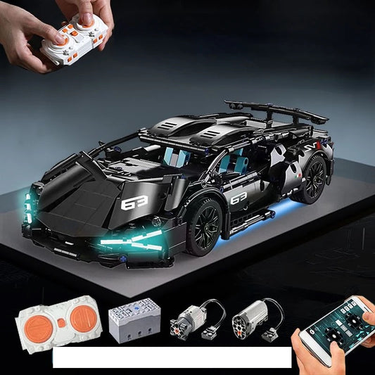 1280 PCS Technology 1:14 Supercar building blocks Assemble brick car toy gifts for boys gifts for Christmas gifts