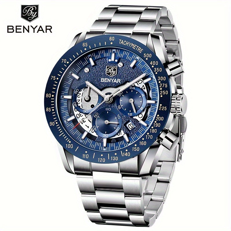 BENYAR Men's Stylish Sports Leather Watch