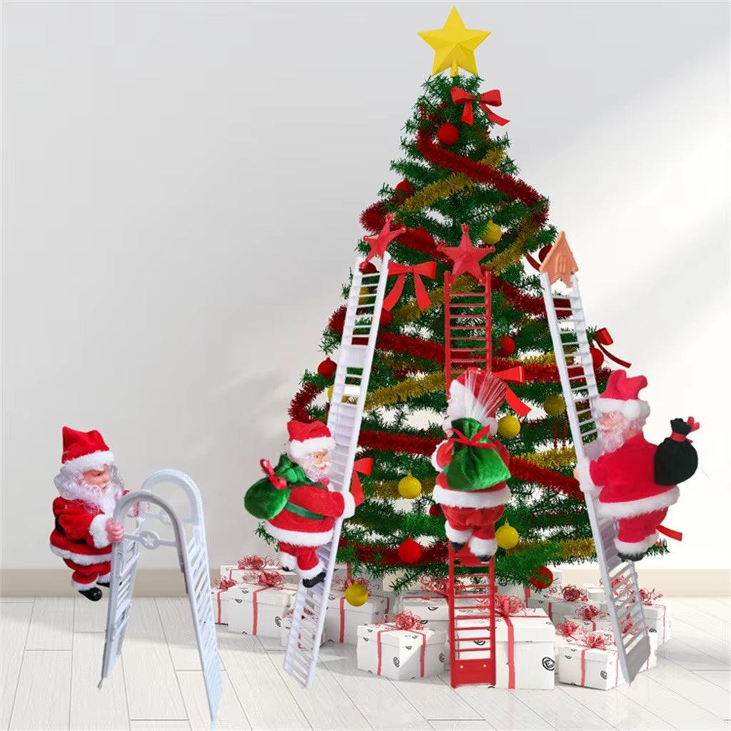 Animated Climbing Santa – Musical Rope Ladder Christmas Decoration