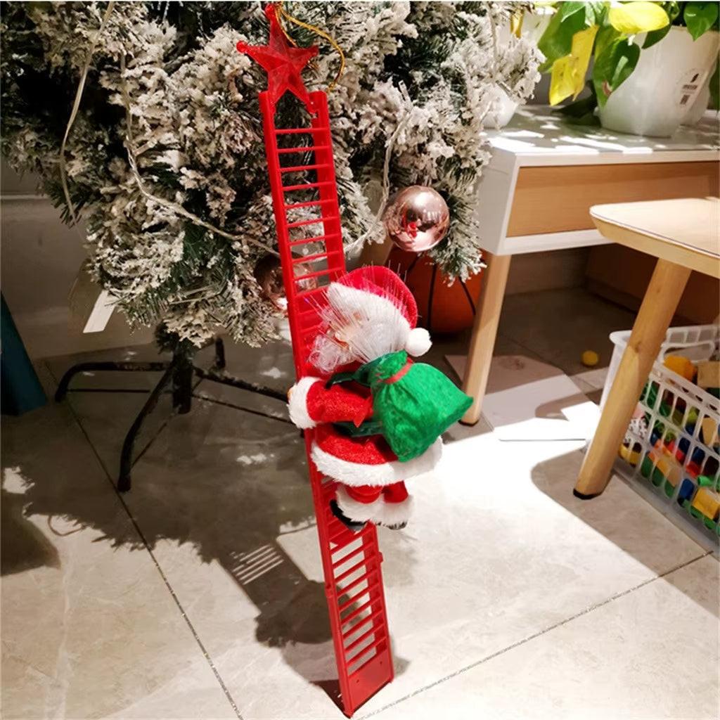 Animated Climbing Santa – Musical Rope Ladder Christmas Decoration