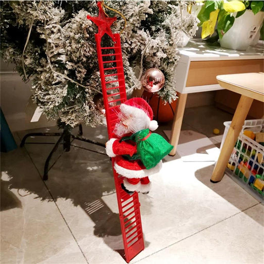 Animated Climbing Santa – Musical Rope Ladder Christmas Decoration