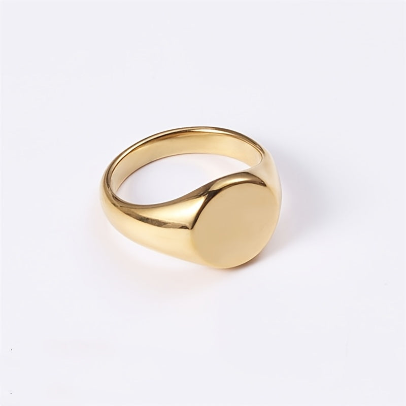 Stainless Steel Round Minimalist Ring