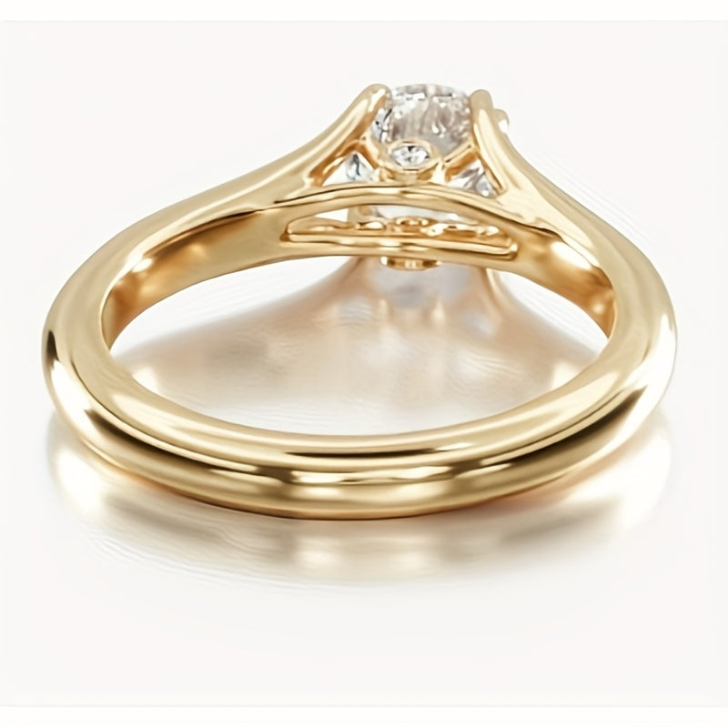 Dazzling Double-Prong, Elegant Ring