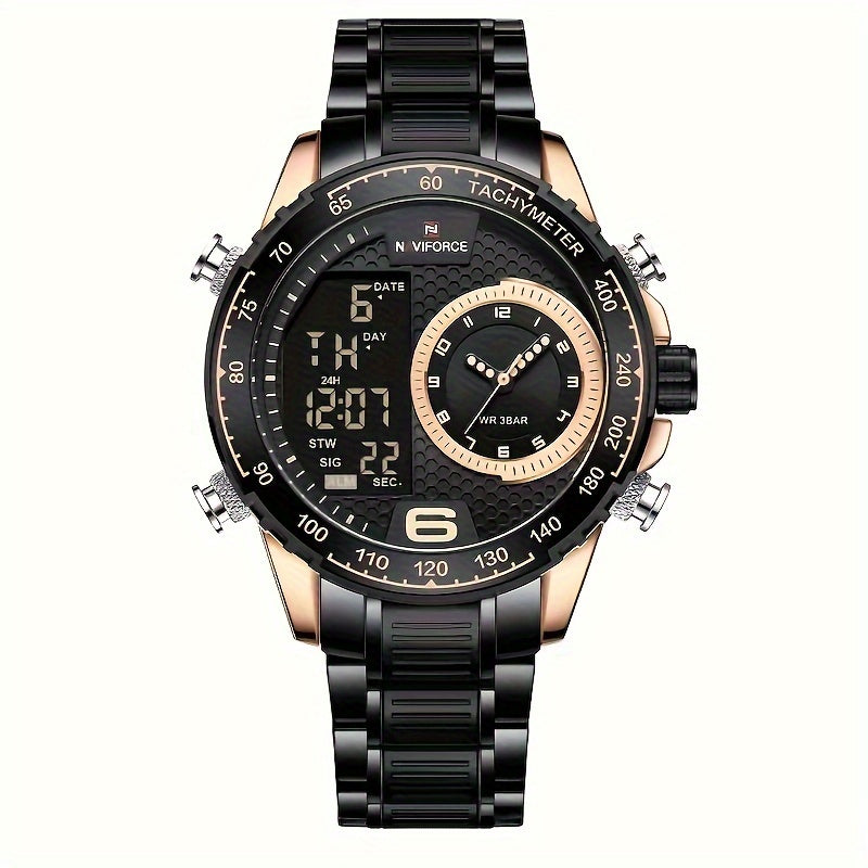 Multi-functional Quartz Men's Leather Watch