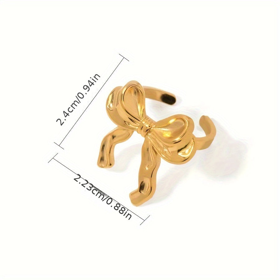 Simply Style Golden Bowknot Ring