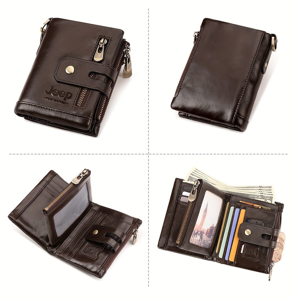 Men's RFID Blocking Genuine Leather Wallet