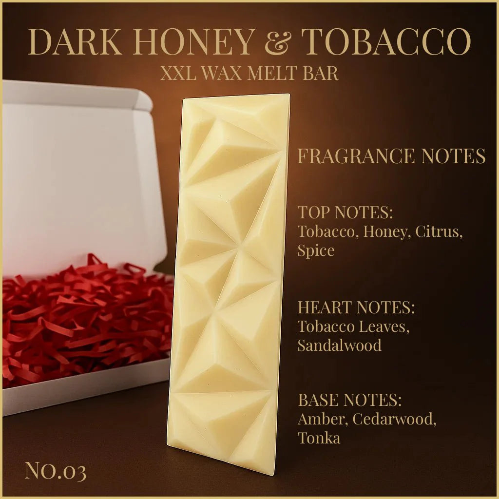 Dark Honey & Tobacco - XXL Wax Melt Bar 100g