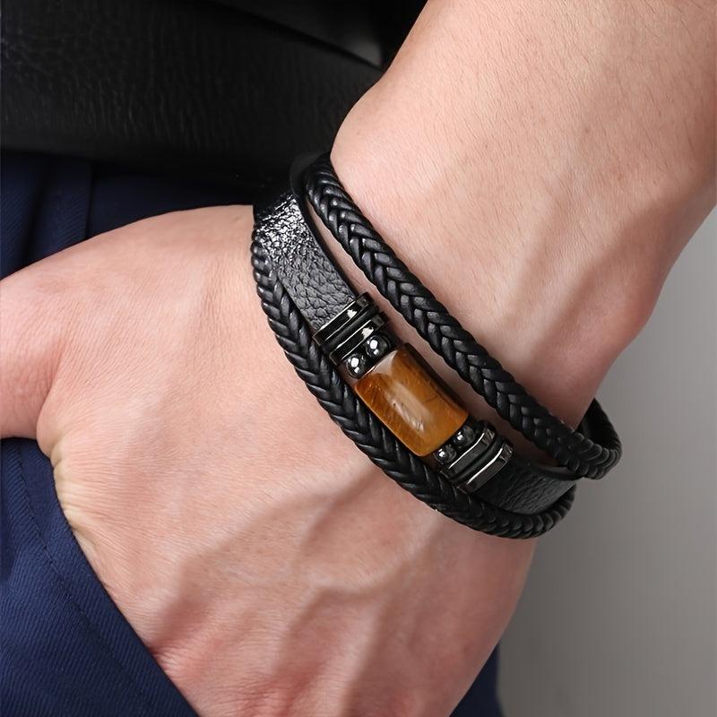 Stylish Men's Multi-Layer Braided Bracelet